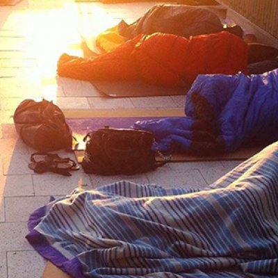 Students and staff will sleep rough for the annual UQ School of Architecture Winter Sleepout 
